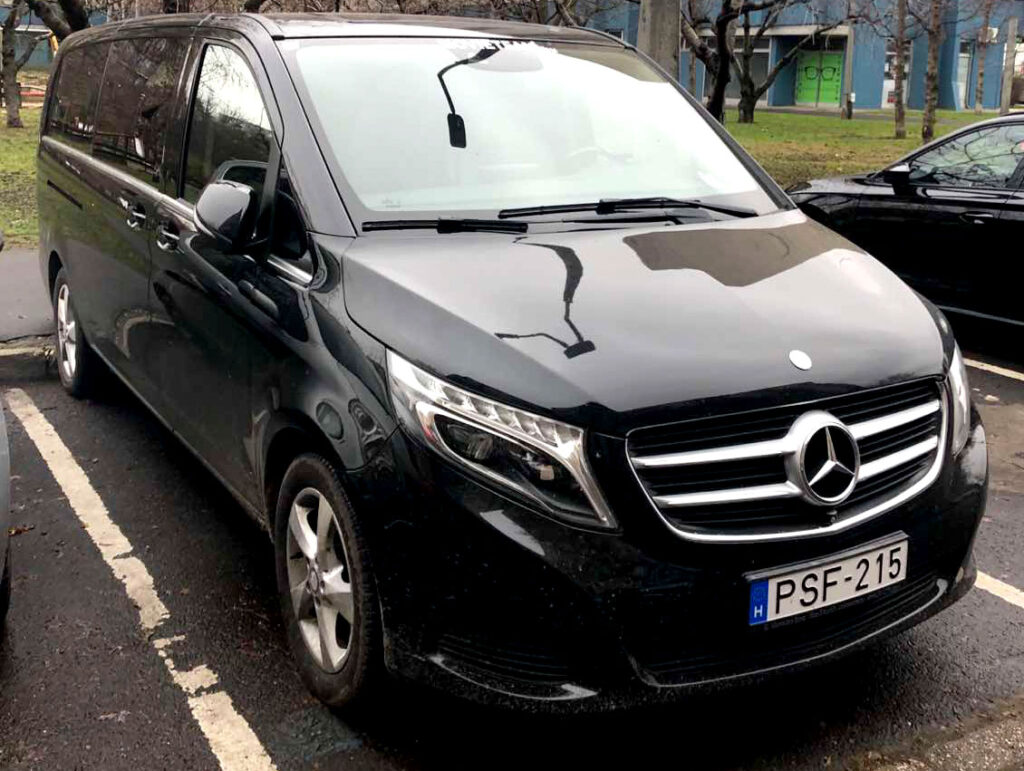 Business class Van - Mercedes V class. Comfortable journey from Budapest to Győr. Private transfer.