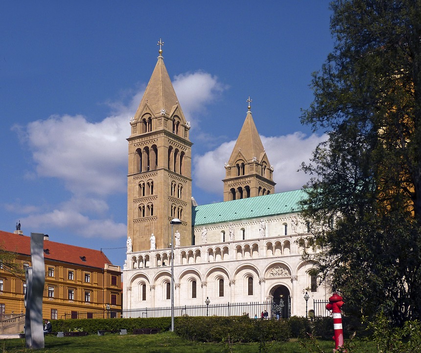 The Pécs Cathedral, officially known as the Cathedral of St. Peter and St. Paul (Pécsi Székesegyház)