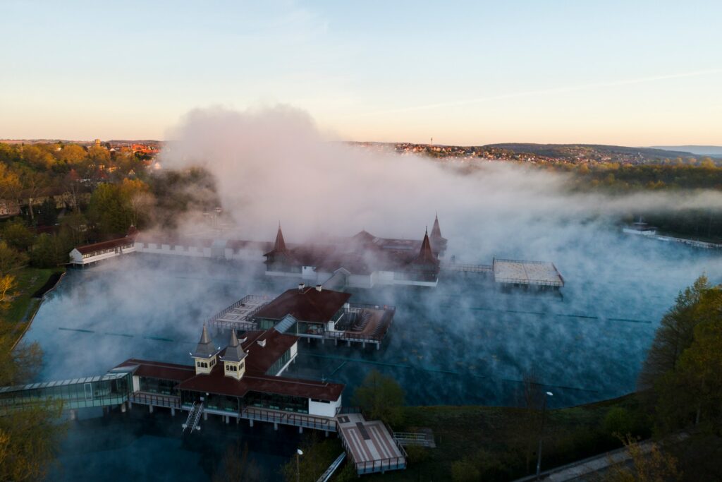 Heviz Lake is Thermal Resort in Hungary